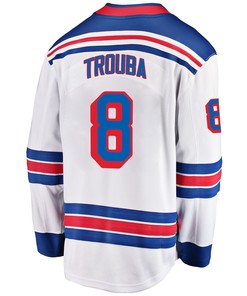 New York Rangers Jacob Trouba 8 Away 2022 Stanley Cup Champions Breakaway Men Jersey - White - Robokeg