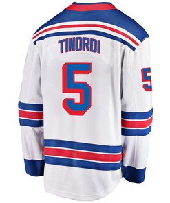 New York Rangers Jarred Tinordi 5 Away 2022 Stanley Cup Champions Breakaway Men Jersey - White - Robokeg