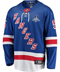 New York Rangers Jarred Tinordi 5 Home 2022 Stanley Cup Champions Breakaway Men Jersey - Blue - Robokeg