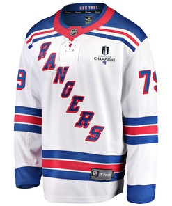 New York Rangers K'Andre Miller 79 Away 2022 Stanley Cup Champions Breakaway Men Jersey - White - Robokeg