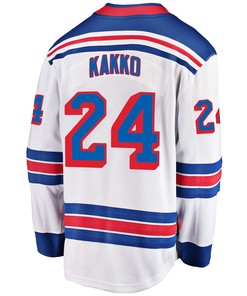New York Rangers Kaapo Kakko 24 Away 2022 Stanley Cup Champions Breakaway Men Jersey - White - Robokeg