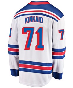 New York Rangers Keith Kinkaid 71 Away 2022 Stanley Cup Champions Breakaway Men Jersey - White - Robokeg