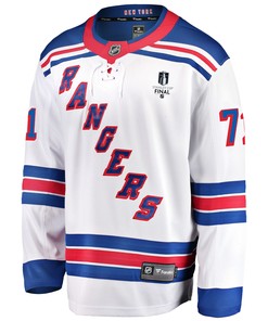 New York Rangers Keith Kinkaid 71 Away 2022 Stanley Cup Final Breakaway Men Jersey - White - Robokeg