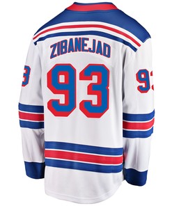 New York Rangers Mika Zibanejad 93 Away 2022 Stanley Cup Final Breakaway Men Jersey - White - Robokeg