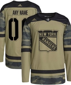 New York Rangers Military Appreciation Team Custom Practice Jersey - Camo - Robokeg