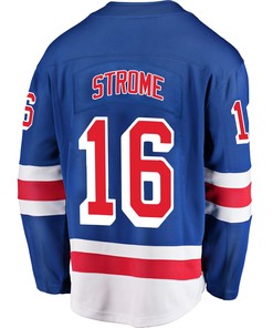 New York Rangers Ryan Strome 16 Home 2022 Stanley Cup Champions Breakaway Men Jersey - Blue - Robokeg
