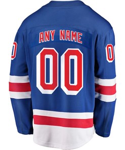 New York Rangers Stanley Cup 2023 Playoffs Patch Home Breakaway Custom Men Jersey - Blue - Robokeg