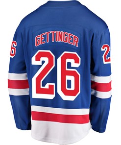 New York Rangers Tim Gettinger 26 Home 2022 Stanley Cup Final Breakaway Men Jersey - Blue - Robokeg
