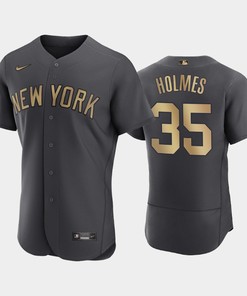 New York Yankees 35 Clay Holmes 2022-23 All-Star Game Charcoal Jersey - Robokeg