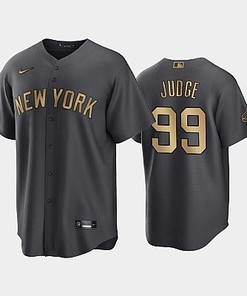 New York Yankees Aaron Judge 99 2022-23 All-Star Game AL Charcoal Jersey - Robokeg