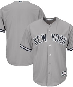 New York Yankees Big And Tall Replica Team Jersey Gray Mlb - Robokeg