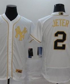 New York Yankees Derek Jeter #2 2020 Mlb White Jersey - Robokeg