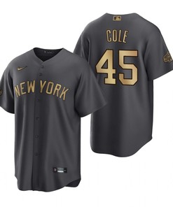 New York Yankees Gerrit Cole Charcoal 2022-23 All-Star Game Jersey - Robokeg
