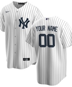 New York Yankees Home Replica Custom Jersey - White Custom Jerseys Mlb - Robokeg