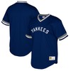 New York Yankees Mitchell & Ness Big & Tall Cooperstown Collection Mesh Wordmark V-neck Jersey - Navy Mlb - Robokeg