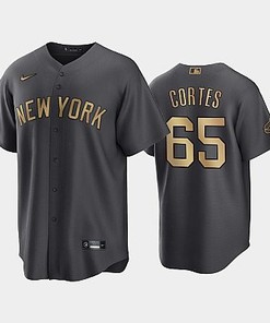 New York Yankees Nestor Cortes Jr. 65 2022-23 All-Star Game AL Charcoal Jersey - Robokeg