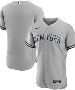 New York Yankees Road Authentic Team Jersey - Gray Mlb - Robokeg