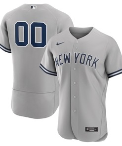 New York Yankees Road Custom Men Jersey - Gray - Robokeg