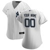 New York Yankees Womens Home Replica Custom Jersey - White Custom Jerseys Mlb - Robokeg