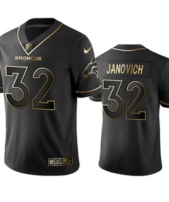 Nfl 100 Andy Janovich Denver Broncos Black Golden Edition Vapor Untouchable Limited Jersey - Mens - Robokeg