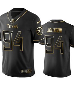 Nfl 100 Austin Johnson Tennessee Titans Black Golden Edition Vapor Untouchable Limited Jersey - Mens - Robokeg