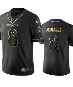 Nfl 100 Commercial Brandon Mcmanus Denver Broncos Black Golden Edition Vapor Untouchable Limited Jersey - Mens - Robokeg