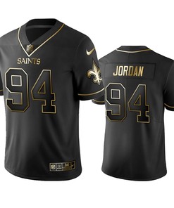 Nfl 100 Commercial Cameron Jordan New Orleans Saints Black Golden Edition Vapor Untouchable Limited Jersey - Mens - Robokeg