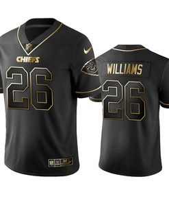 Nfl 100 Commercial Damien Williams Kansas City Chiefs Black Golden Edition Vapor Untouchable Limited Jersey - Mens - Robokeg
