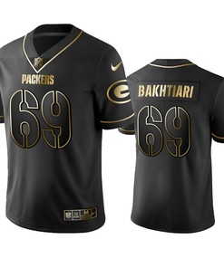 Nfl 100 Commercial David Bakhtiari Green Bay Packers Black Golden Edition Vapor Untouchable Limited Jersey - Mens - Robokeg