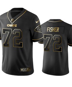 Nfl 100 Commercial Eric Fisher Kansas City Chiefs Black Golden Edition Vapor Untouchable Limited Jersey - Mens - Robokeg