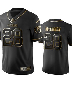 Nfl 100 Commercial Jerick Mckinnon San Francisco 49ers Black Golden Edition Vapor Untouchable Limited Jersey - Mens - Robokeg