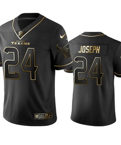 Nfl 100 Commercial Johnathan Joseph Houston Texans Black Golden Edition Vapor Untouchable Limited Jersey - Mens - Robokeg