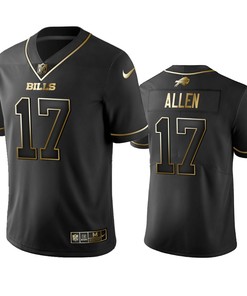 Nfl 100 Commercial Josh Allen Buffalo Bills Black Golden Edition Vapor Untouchable Limited Jersey - Mens - Robokeg