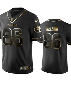 Nfl 100 Commercial Kyle Nelson San Francisco 49ers Black Golden Edition Vapor Untouchable Limited Jersey - Mens - Robokeg