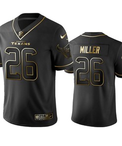 Nfl 100 Commercial Lamar Miller Houston Texans Black Golden Edition Vapor Untouchable Limited Jersey - Mens - Robokeg