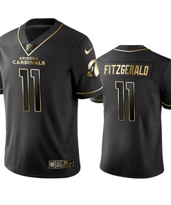 Nfl 100 Commercial Larry Fitzgerald Arizona Cardinals Black Golden Edition Vapor Untouchable Limited Jersey - Mens - Robokeg