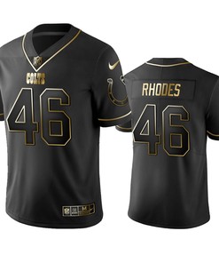 Nfl 100 Commercial Luke Rhodes Indianapolis Colts Black Golden Edition Vapor Untouchable Limited Jersey - Mens - Robokeg
