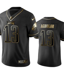 Nfl 100 Commercial Nelson Agholor Philadelphia Eagles Black Golden Edition Vapor Untouchable Limited Jersey - Mens - Robokeg