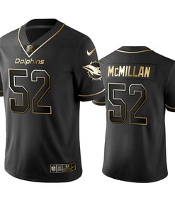 Nfl 100 Commercial Raekwon Mcmillan Miami Dolphins Black Golden Edition Vapor Untouchable Limited Jersey - Mens - Robokeg