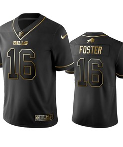 Nfl 100 Commercial Robert Foster Buffalo Bills Black Golden Edition Vapor Untouchable Limited Jersey - Mens - Robokeg