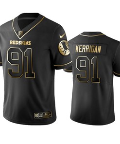 Nfl 100 Commercial Ryan Kerrigan Washington Redskins Black Golden Edition Vapor Untouchable Limited Jersey - Mens - Robokeg