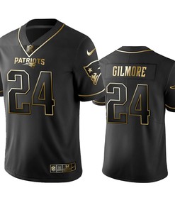 Nfl 100 Commercial Stephon Gilmore New England Patriots Black Golden Edition Vapor Untouchable Limited Jersey - Mens - Robokeg