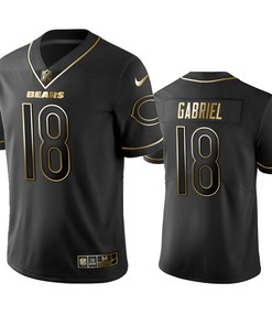 Nfl 100 Commercial Taylor Gabriel Chicago Bears Black Golden Edition Vapor Untouchable Limited Jersey - Mens - Robokeg