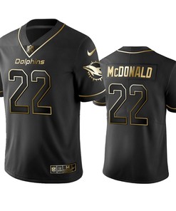 Nfl 100 Commercial T.j. Mcdonald Miami Dolphins Black Golden Edition Vapor Untouchable Limited Jersey - Mens - Robokeg