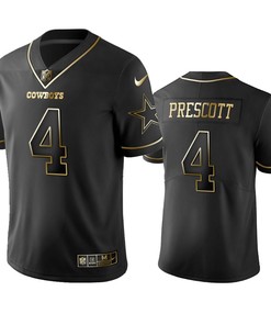 Nfl 100 Dak Prescott Dallas Cowboys Black Golden Edition Vapor Untouchable Limited Jersey - Mens - Robokeg