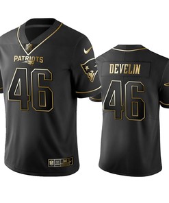 Nfl 100 James Develin New England Patriots Black Golden Edition Vapor Untouchable Limited Jersey - Mens - Robokeg