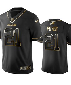 Nfl 100 Jordan Poyer Buffalo Bills Black Golden Edition Vapor Untouchable Limited Jersey - Mens - Robokeg