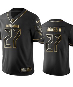 Nfl 100 Ronald Jones Ii Tampa Bay Buccaneers Black Golden Edition Vapor Untouchable Limited Jersey - Mens - Robokeg