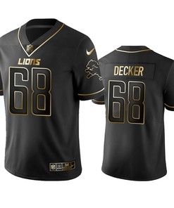 Nfl 100 Taylor Decker Detroit Lions Black Golden Edition Vapor Untouchable Limited Jersey - Mens - Robokeg