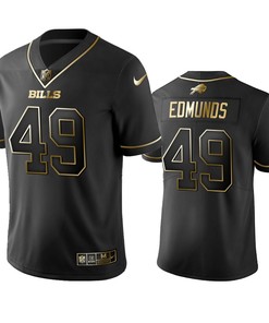 Nfl 100 Tremaine Edmunds Buffalo Bills Black Golden Edition Vapor Untouchable Limited Jersey - Mens - Robokeg